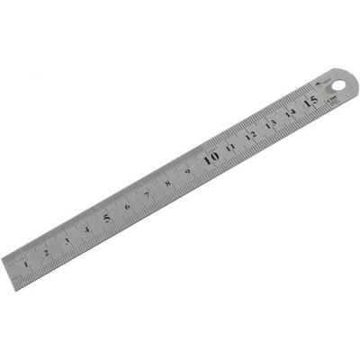 Линейка двусторонняя мет. 150мм Hobbi 15-6-015 в Рыбинске
