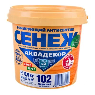 Х2-102 (бесцветный) -0,9 кг - Сенеж Аквадекор в Рыбинске