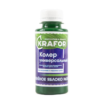 Колер универсальный №25 зеленое яблоко 100мл (6/108) "Krafor" в Рыбинске