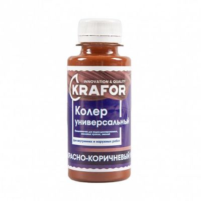 Колер универсальный №8 красно-коричневый 100мл (6/108) "Krafor" в Рыбинске