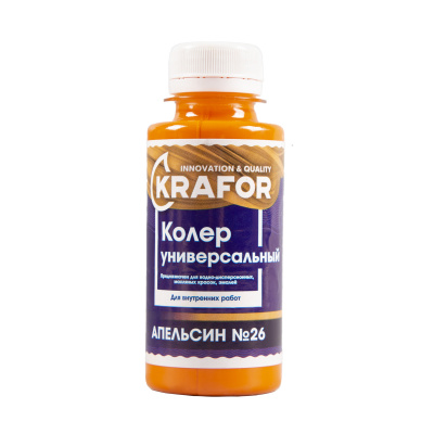 Колер универсальный №26 апельсин 100мл (6/108) "Krafor" в Рыбинске