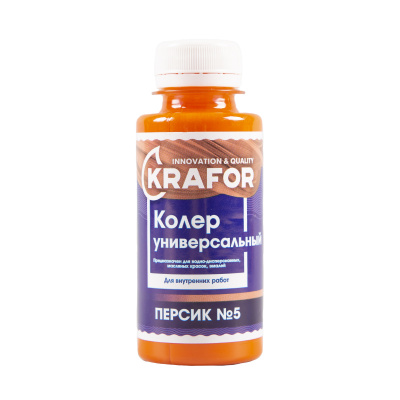 Колер универсальный №5 персик 100мл (6/108) "Krafor" в Рыбинске