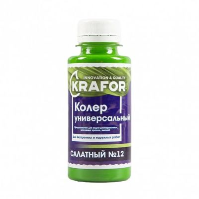 Колер универсальный №12 салатный 100мл (6/108) "Krafor" в Рыбинске