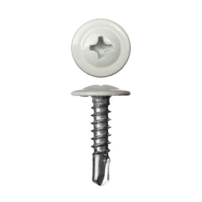 Саморез с прессшайбой сверло 4,2*16 RAL (9003) ярко-белый в Рыбинске