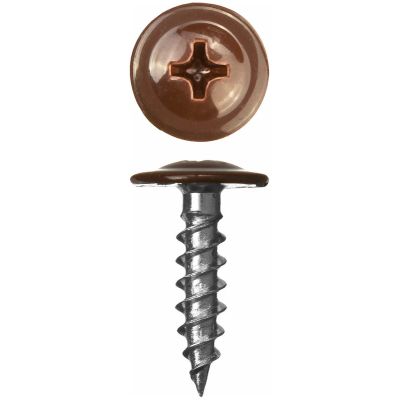 Саморез с прессшайбой острый 4,2*16 RAL (8017) темно-коричневый в Рыбинске